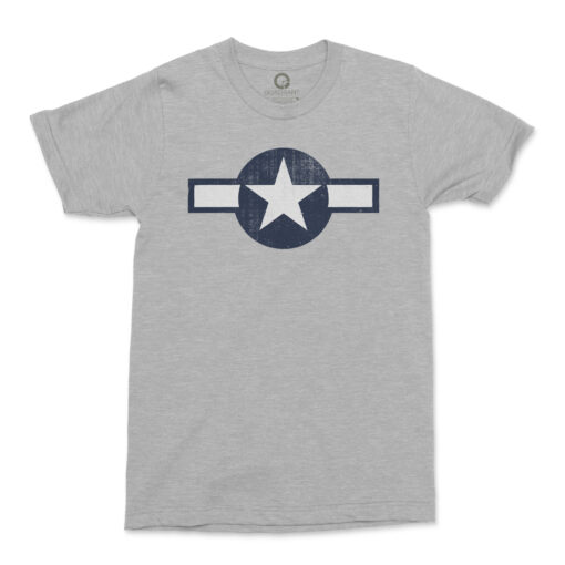 Quadrant WWII Stars and Bars T-Shirt Heather Gray